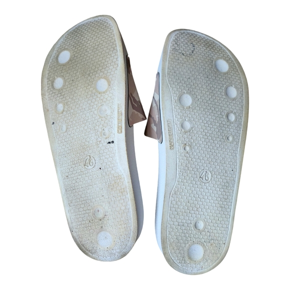 OFF-WHITE Pool Slides Camo Beige Virgil Abloh Industrial Logo Men Size EU 40 main image 4